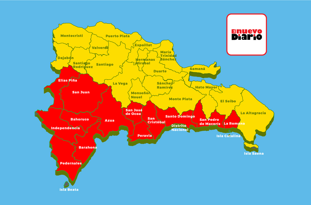 Coe Sube A Provincias En Alerta Amarilla Y Mantiene En Roja Por