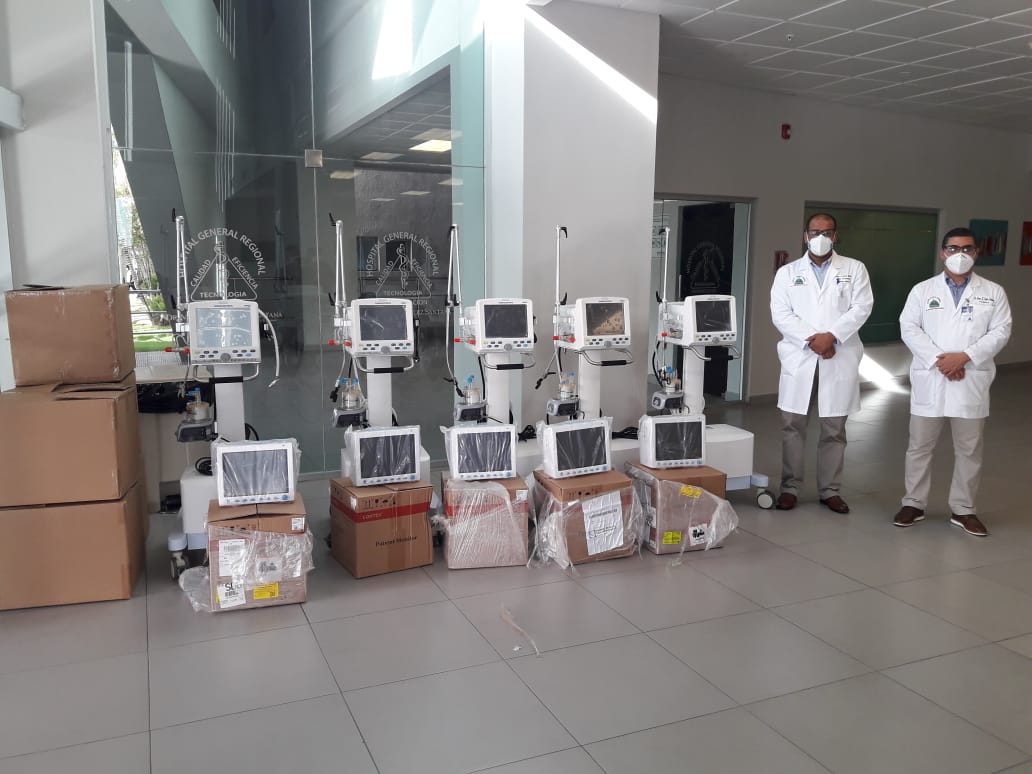 Entregan seis ventiladores Y 10 camas UCI al Marcelino Vélez