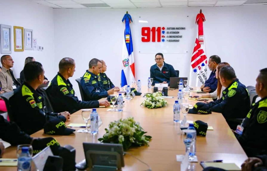 Delegación de la Policía de Colombia visita RD para conocer funcionamiento del Sistema 9-1-1