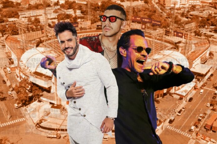 Todo listo para el concierto de Marc Anthony, Manuel Medrano y Manny Cruz este sábado en el Estadio Quisqueya
