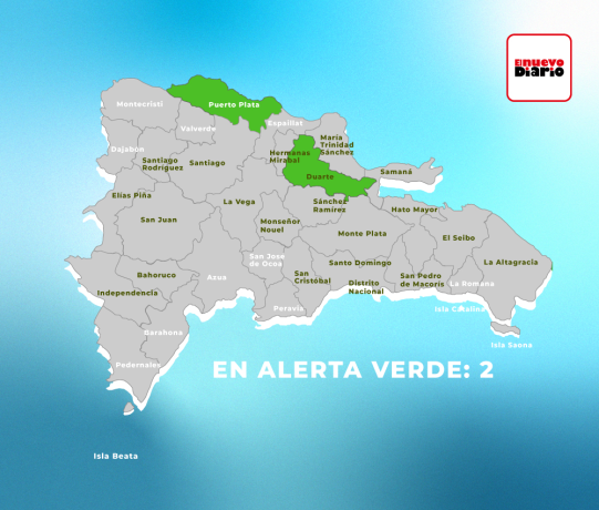 COE mantiene dos provincias en alerta verde por incidencia de vaguada