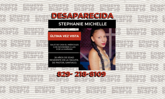 Familiares reportan como desaparecida mujer de 26 años en Santiago