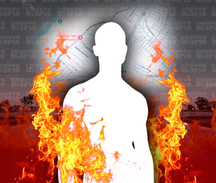 Hombre prende fuego a su hermano tras presunta discusión en Arroyo Hondo Abajo, Santiago